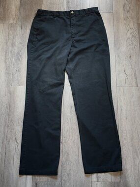 Carhartt Men 38x36 Black Twill Work Pants Chino B290 BLK Big & Tall 36 Inseam